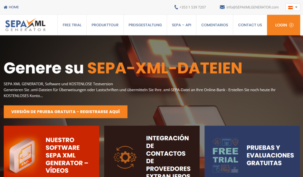 Spanish SEPA XML GENERATOR