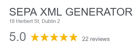 22 5 Star Google Review - SEPA XML GENERATOR