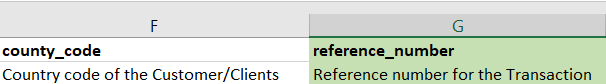 Numéro de référence du virement dans un fichier csv SEPA xml