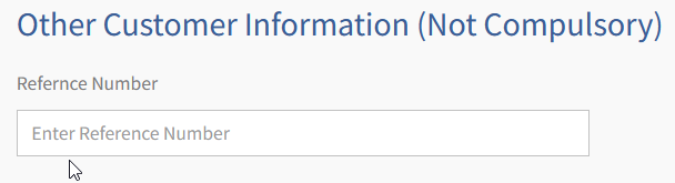 Numero di riferimento del trasferimento di credito