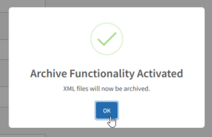 La fonctionnalité d'archivage est désormais active - SEPA XML GENERATOR