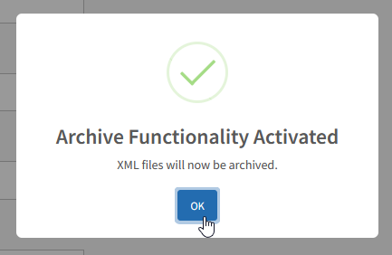 Archivfunktionalität jetzt aktiv - SEPA XML GENERATOR