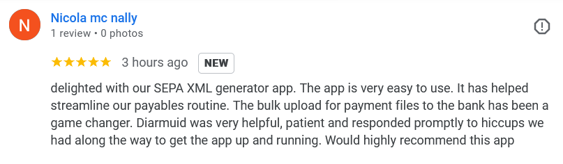 SEPA XML GENERATOR - Merge Credit Transfer xml files Review