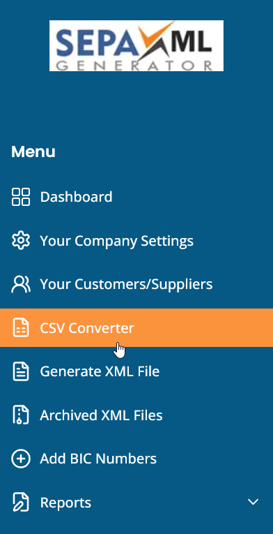 CSV Convertor - SEPA Credit Transfers