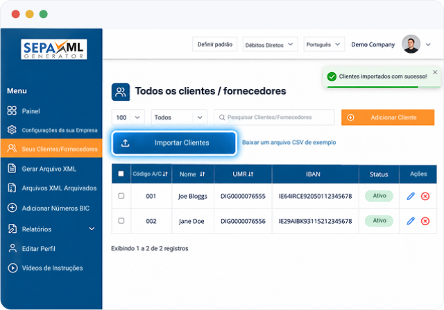 Carregar clientes em massa através de um ficheiro CSV-pt