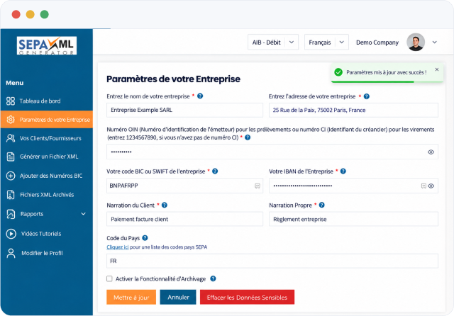 Set Up Your Company Profile